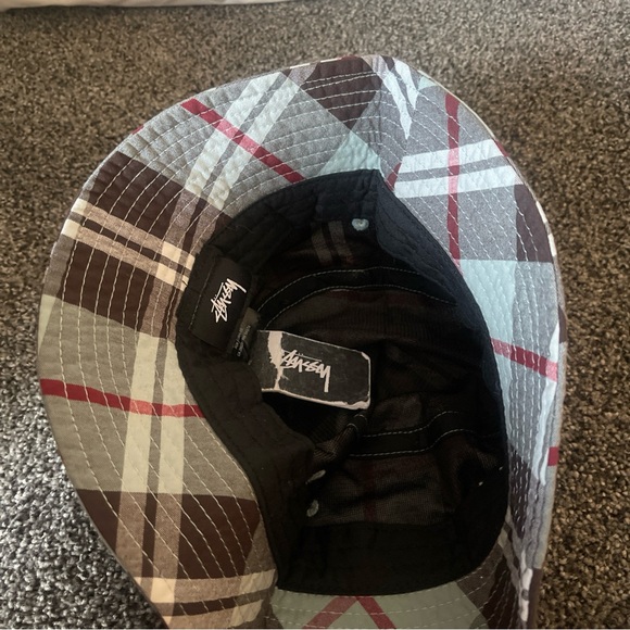 Stussy Black and Gray Plaid bucket hat L/Xl - Picture 6 of 7